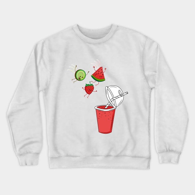 Fruit Smoothie Design Crewneck Sweatshirt by vpdesigns